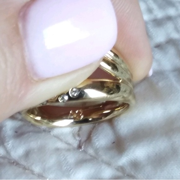 Alexis Bittar gold tone ring with crystals. New with tags. Sz 7 - Picture 7 of 7